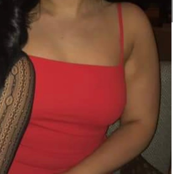 Express Spaghetti Strap Red Dress - Picture 4 of 5